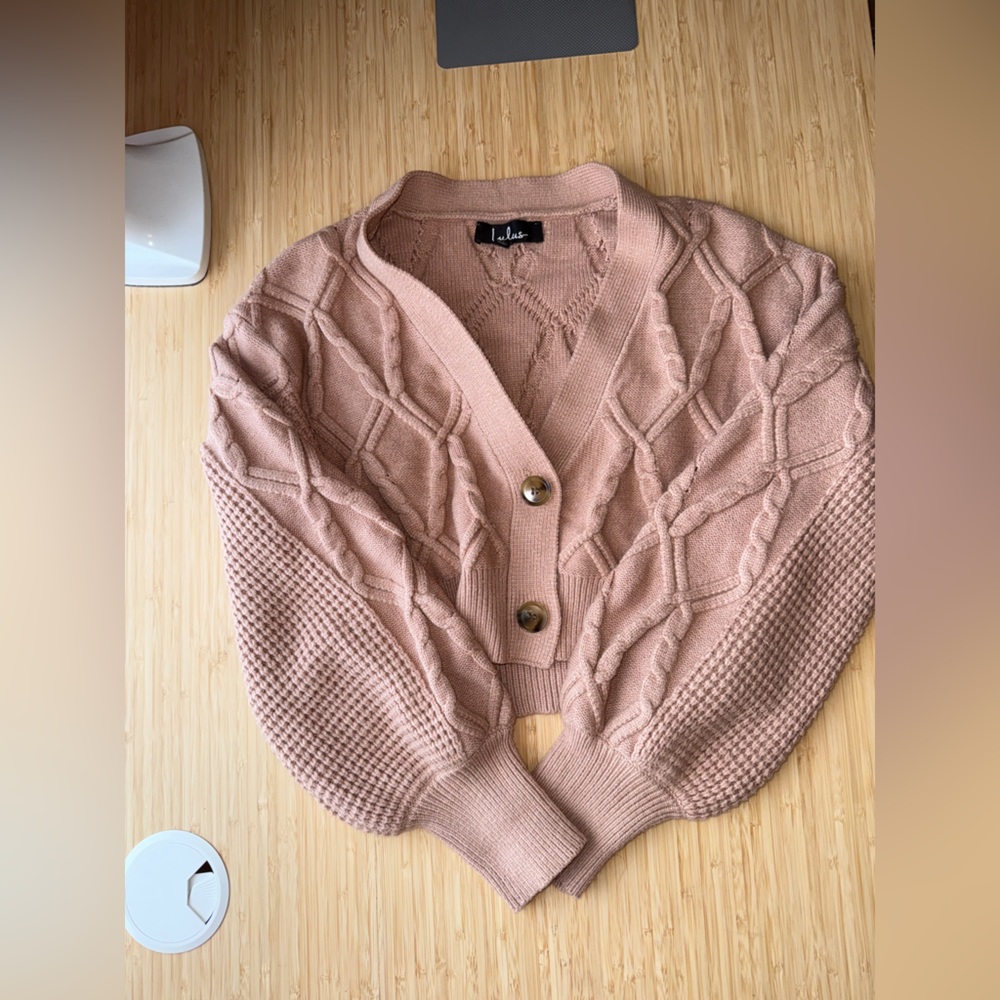 Lulu's Blush Pink Cable Knit Sweater and Skirt Two Piece Set - Picture 5 of 16